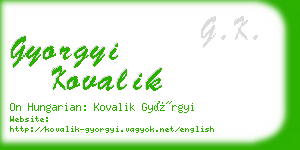 gyorgyi kovalik business card